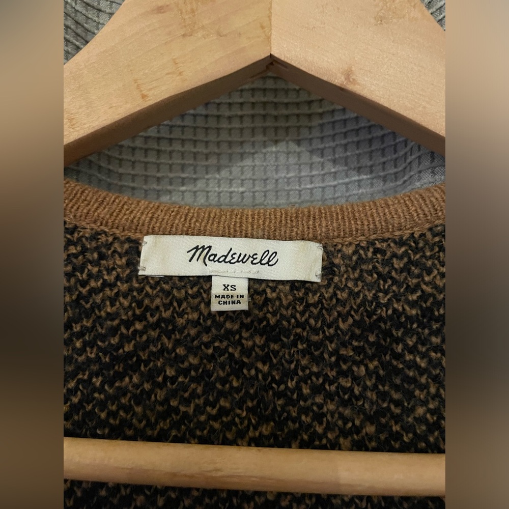 Madewell Buffalo Check Kent Cardigan Sweater in Coziest Yarn - Picture 6 of 8